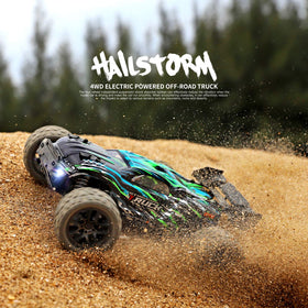 HAIBOXING Hailstorm suspension system in action, absorbs shocks on rough surfaces.