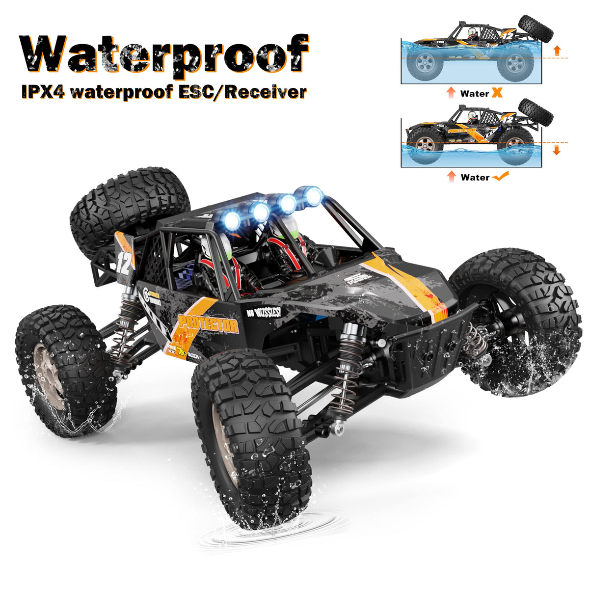 HAIBOXING remote control car double battery pack extends playtime for longer adventures