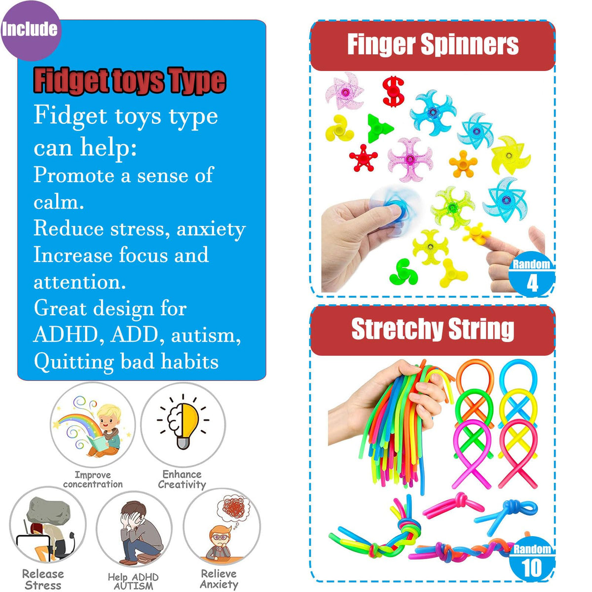 HAICORO 112pcs pop fidget ball for tactile engagement