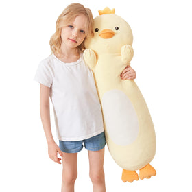 HAIJUNYA 36-inch duck plush pillow for cozy lounging and bedtime comfort.