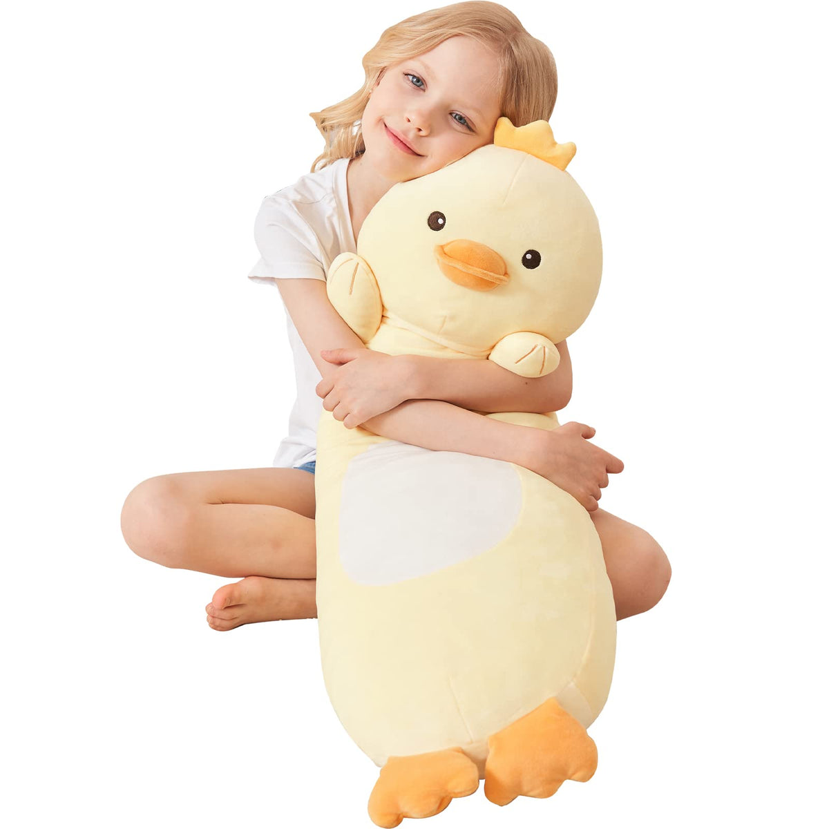 HAIJUNYA birthday gift duck plush, a durable cuddle buddy.