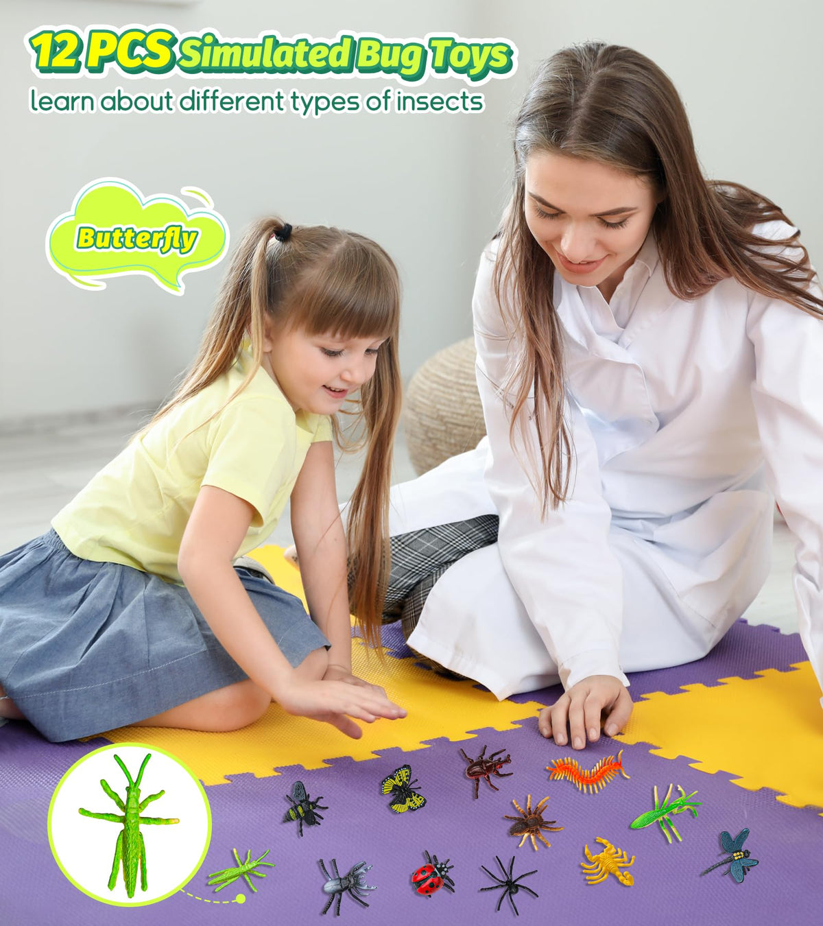 HAIMST 12 bug toys offer playful learning and imaginative bug discovery.