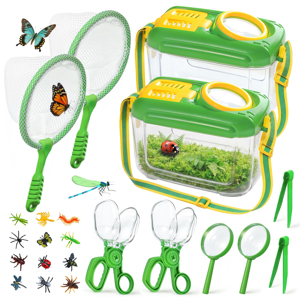 HAIMST Bug Catcher Kit with butterfly net for outdoor exploration and insect discovery.