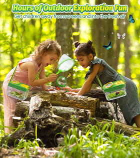 HAIMST Bug Catcher Kit magnifier box for close-up viewing of tiny creatures.