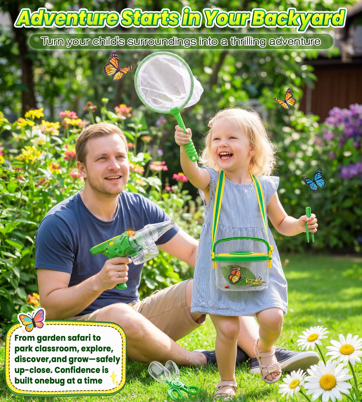 HAIMST butterfly net in use for gentle outdoor observation