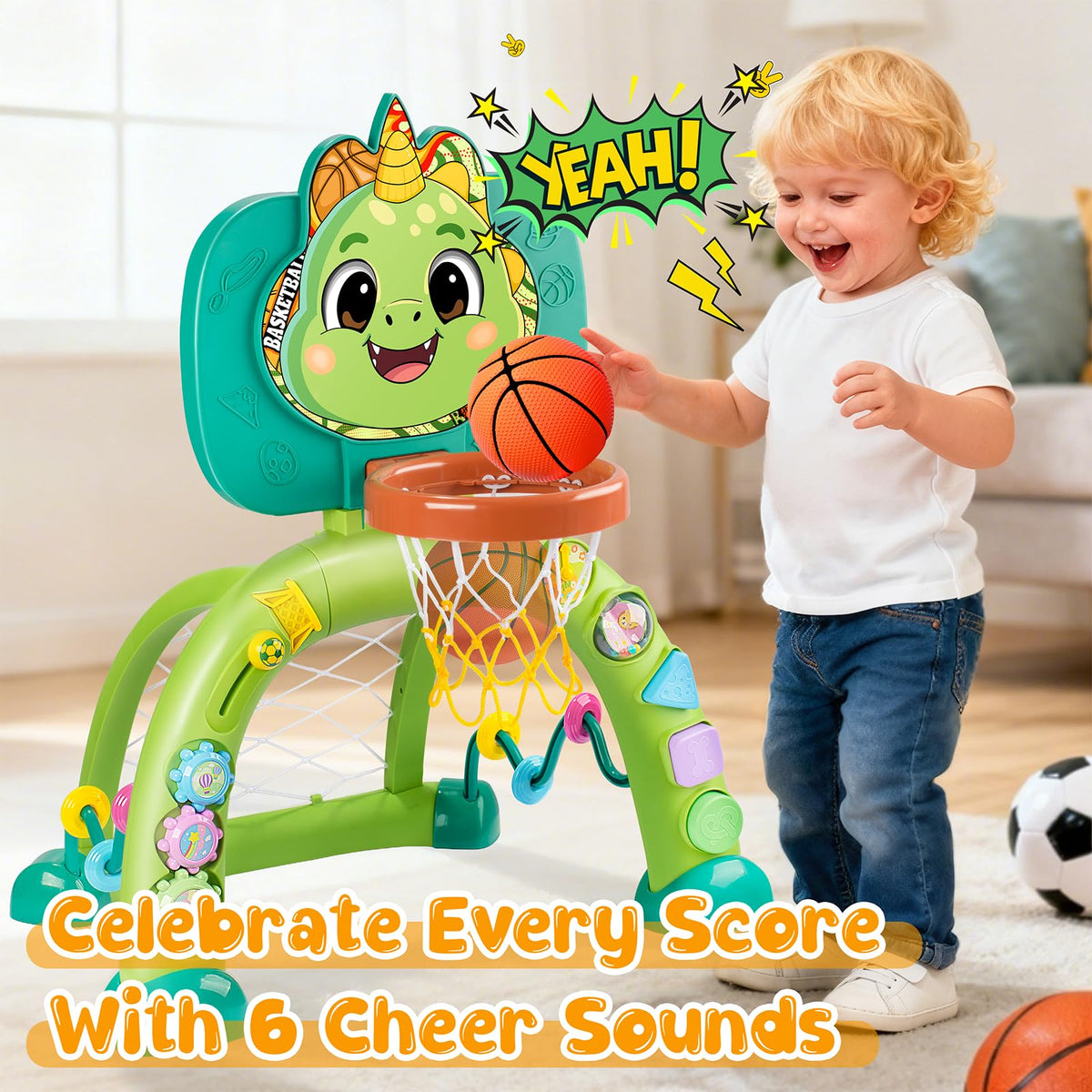 HAIMST dinosaur sports toy lights that celebrate scores and prompts
