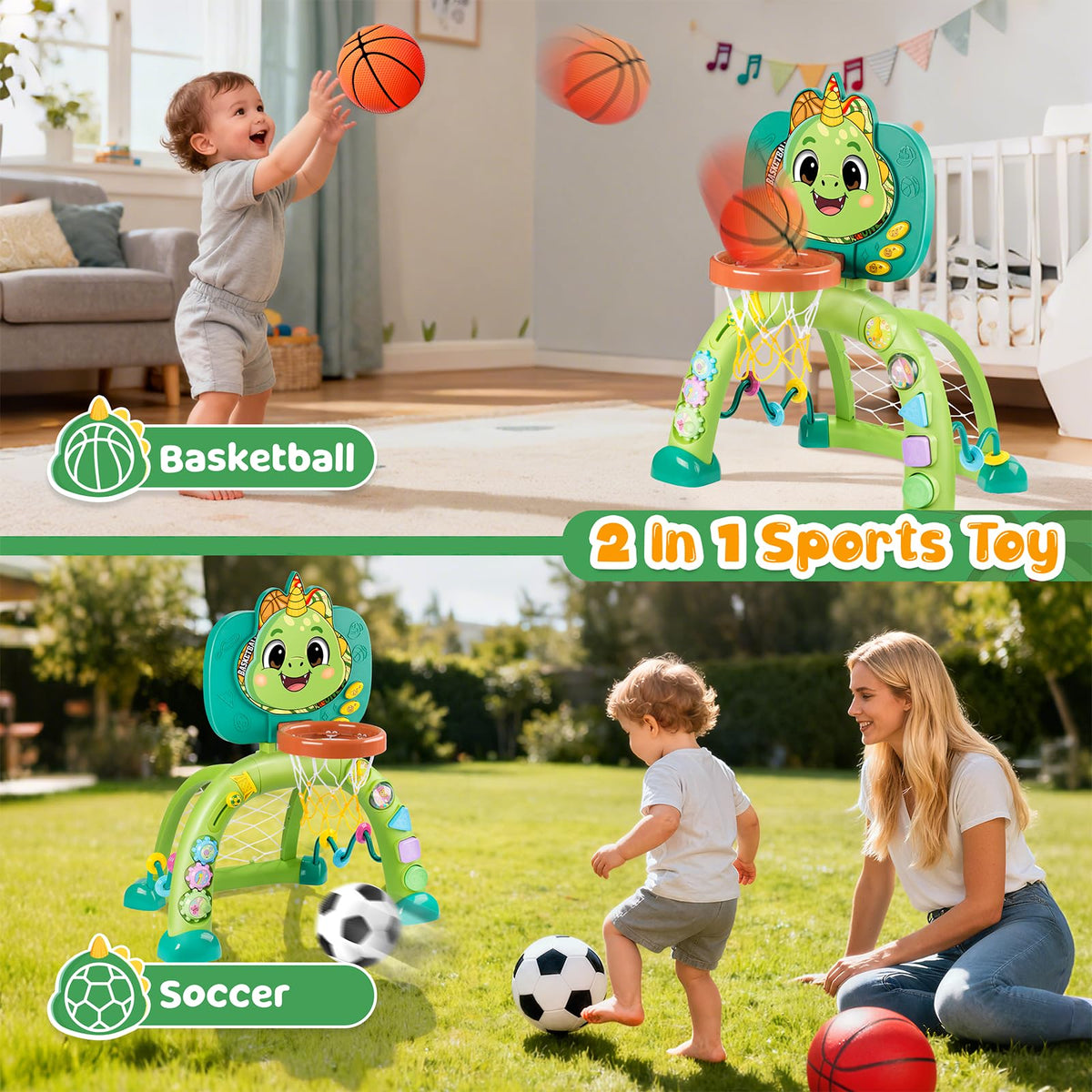 HAIMST dinosaur sports toy safe base with BPA-free materials