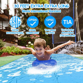 HAIROPO Slip Water Slide with two bodyboards for double splash