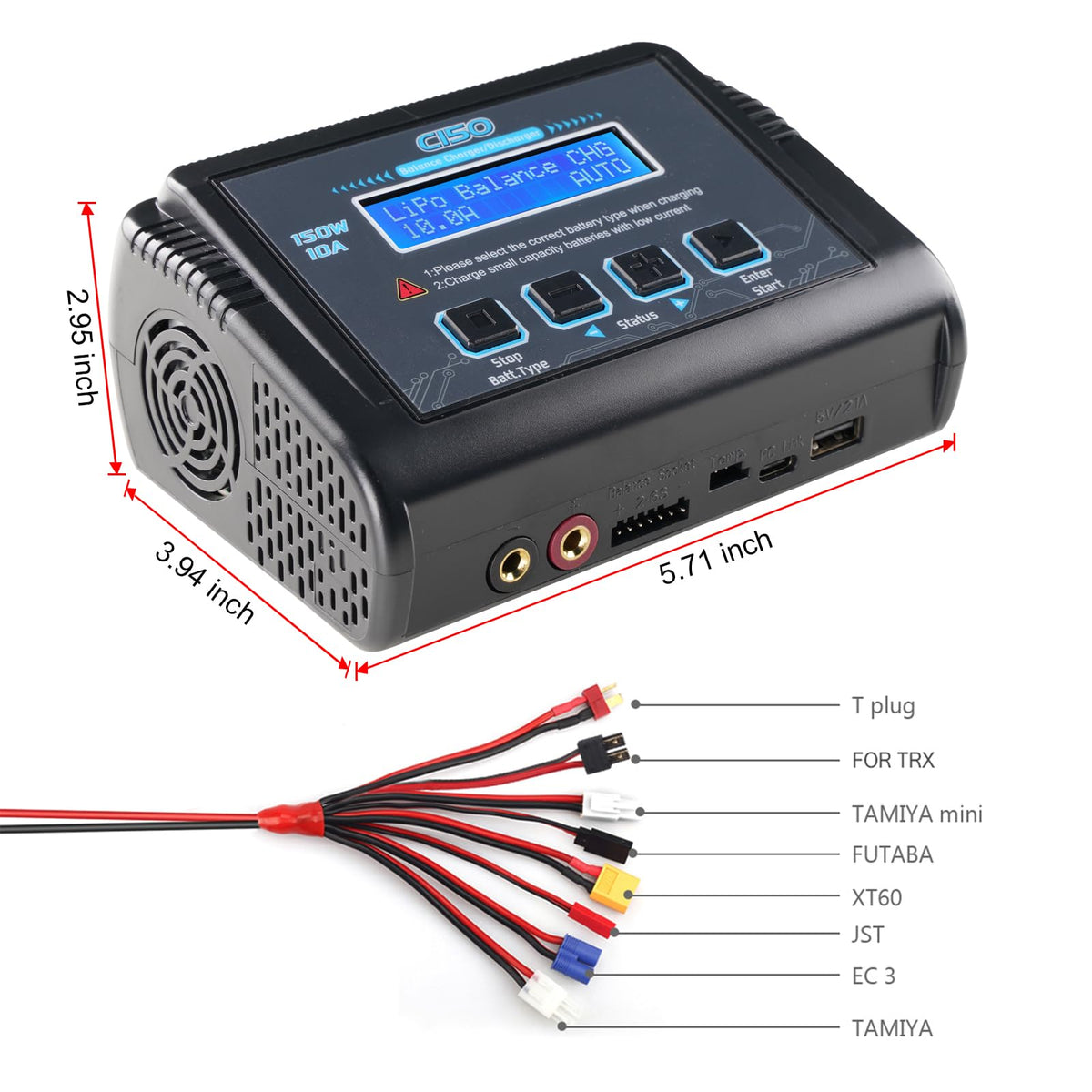 Haisito Lipo battery charger octopus harness enables multi-battery connections.