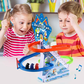 Haktoys Arctic Fun penguin race track encourages interactive play