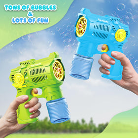 Haktoys bubble solution included for immediate outdoor play.