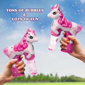Haktoys bubble solution included, no extra purchases needed for extended play.