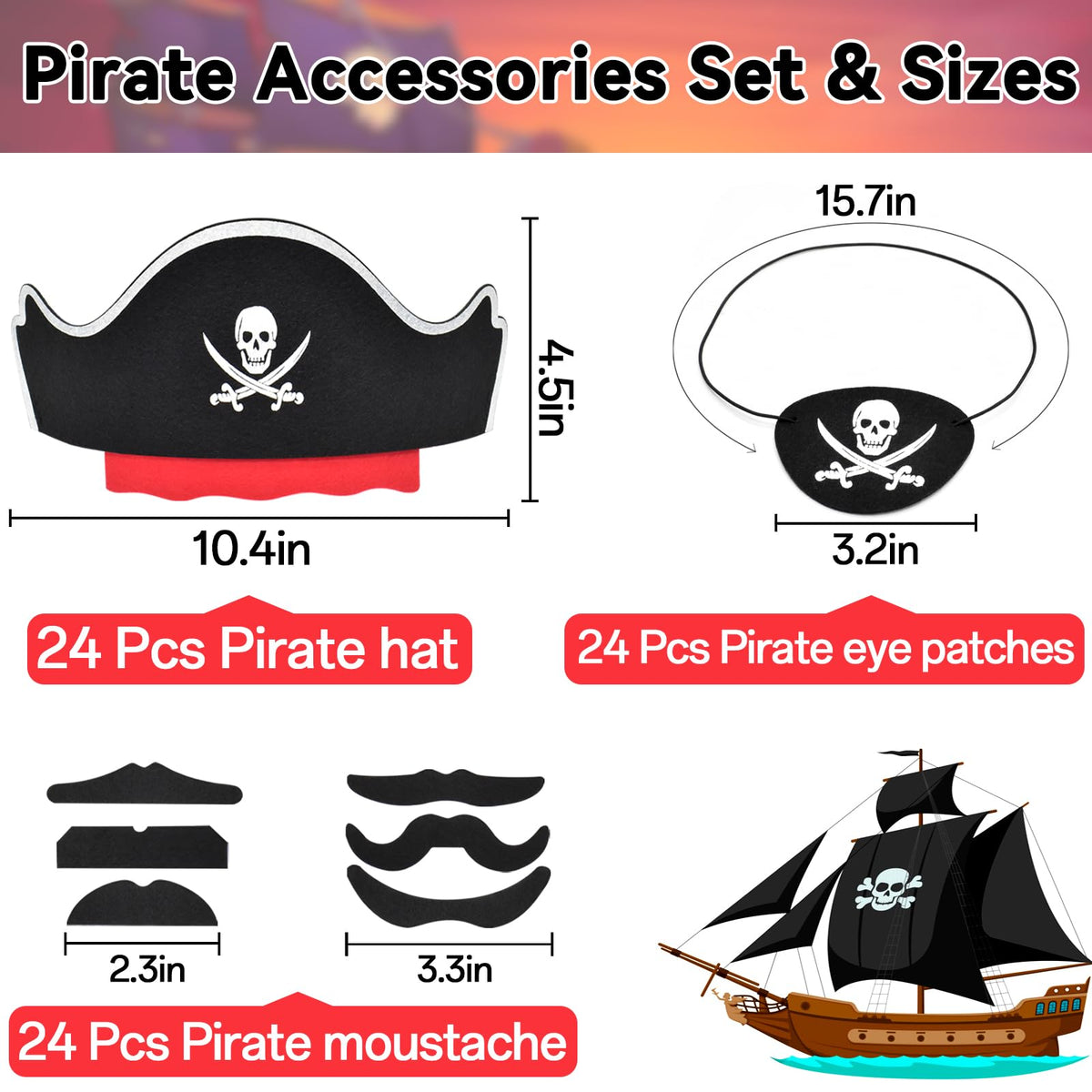 Halatool mustache collection offers six styles for quick character changes
