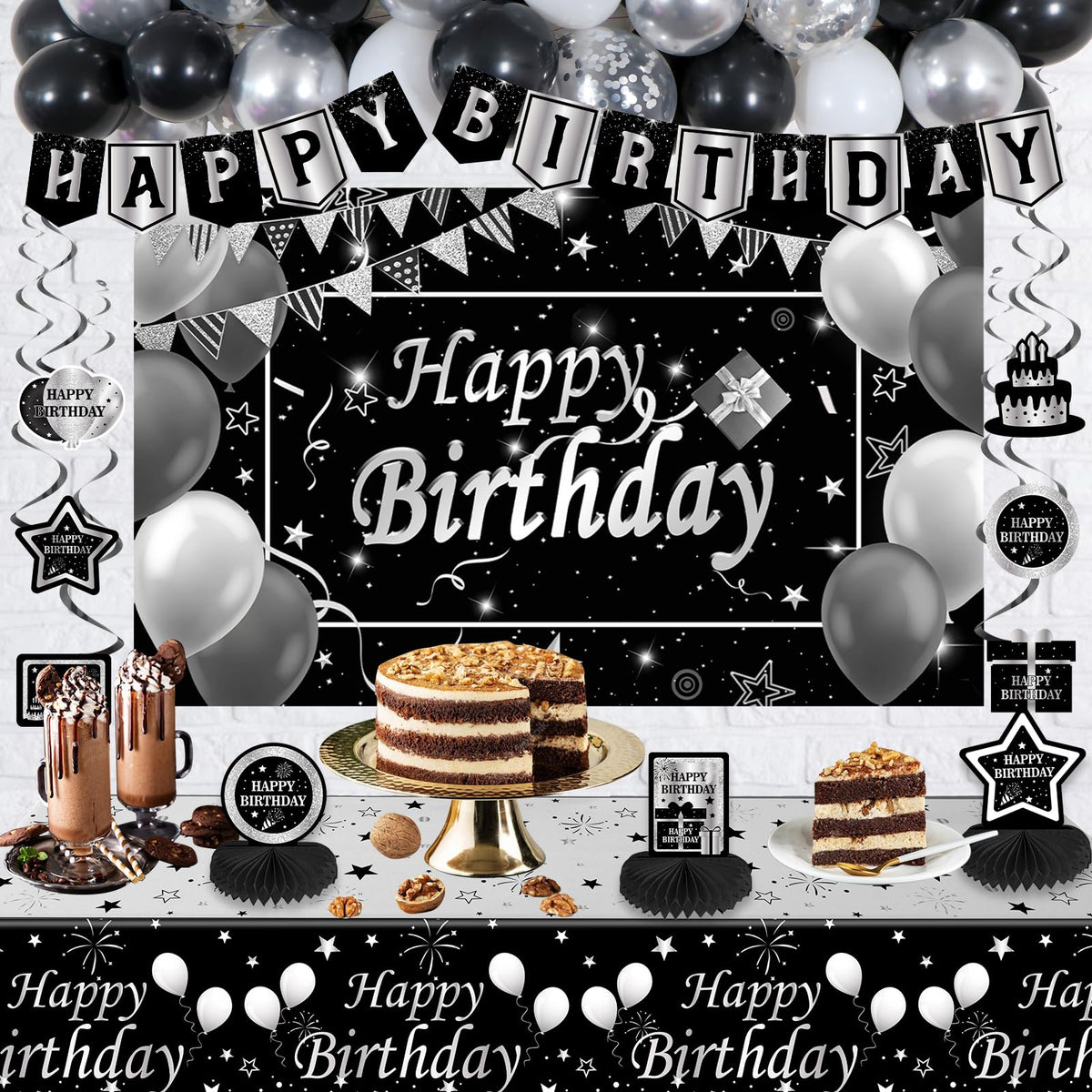 Halema birthday pendants and hanging swirls add motion.