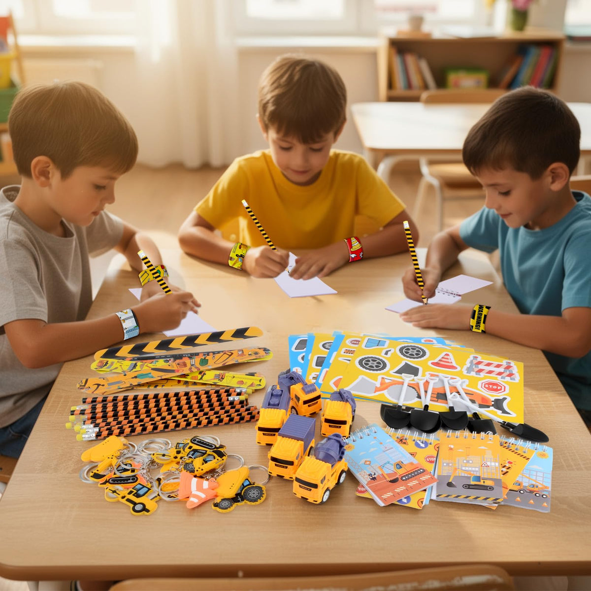 Halema mini notepads and DIY stickers for construction adventures.