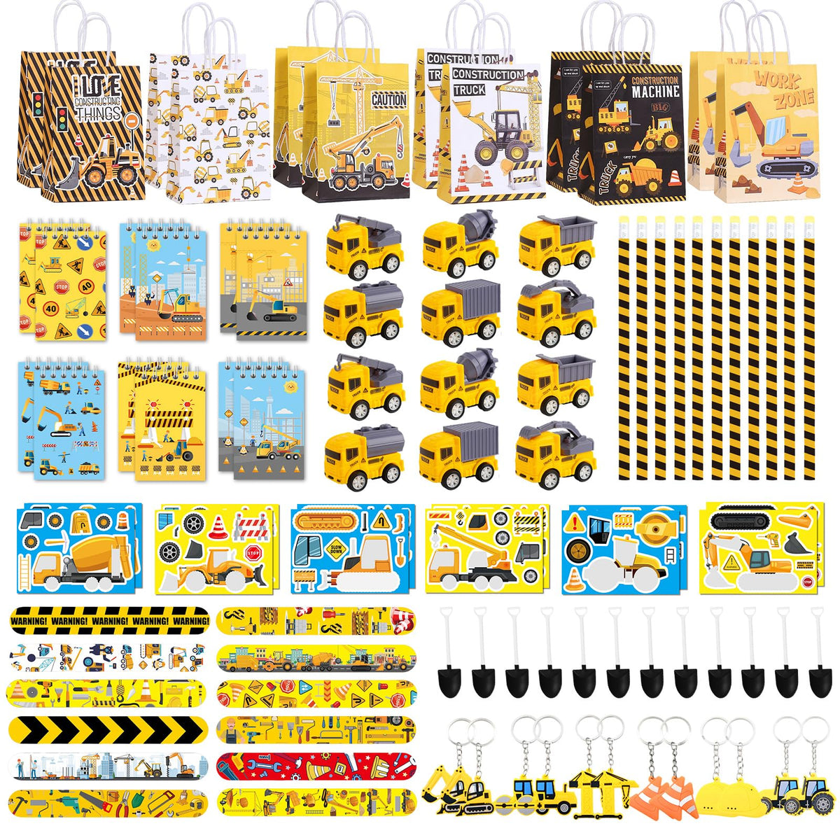 Halema construction pencil set for party favors, colorful and kid-friendly.