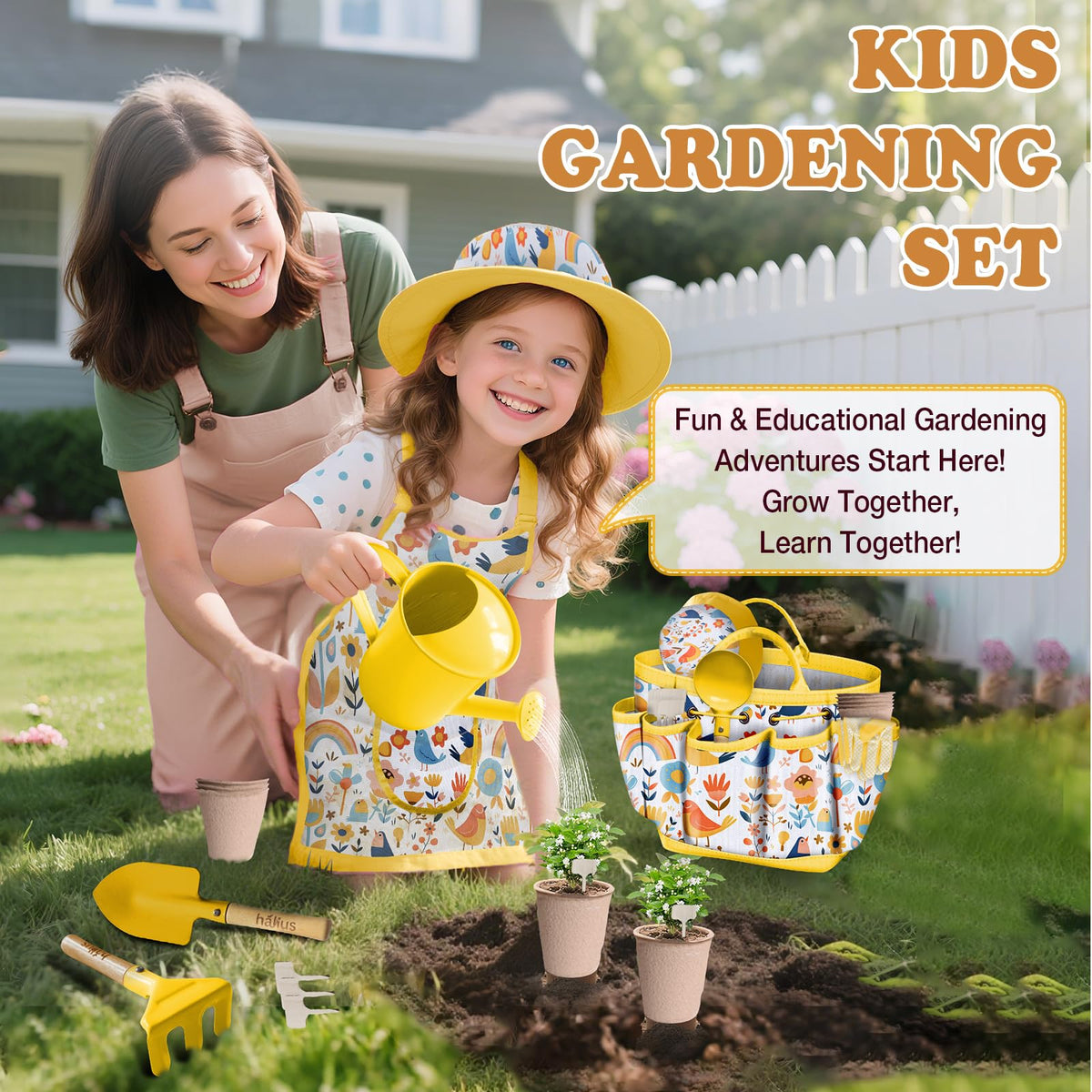 Halilus 18-piece watering can for easy watering by kids.