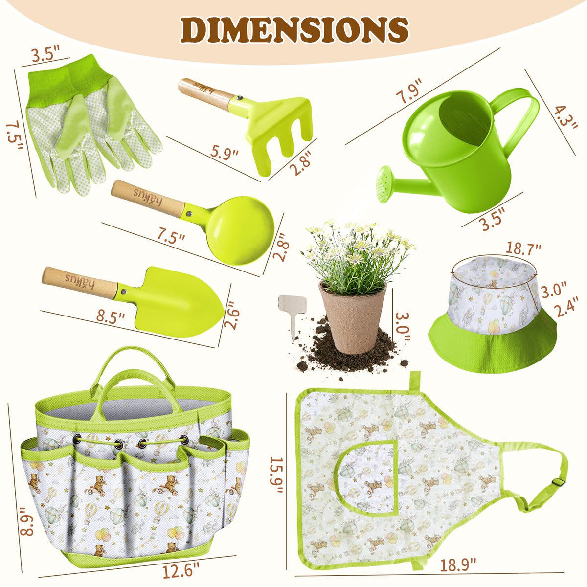 Halilus Kids Gardening Set hand trowel designed for small hands.