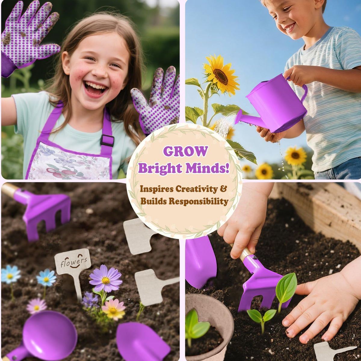 Halilus planting pots and wooden markers organize seeds and care tasks