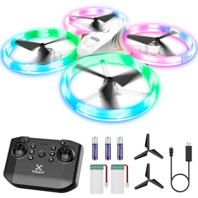 Halivita Kids Drone with LED lights for vibrant night flights and easy visibility.