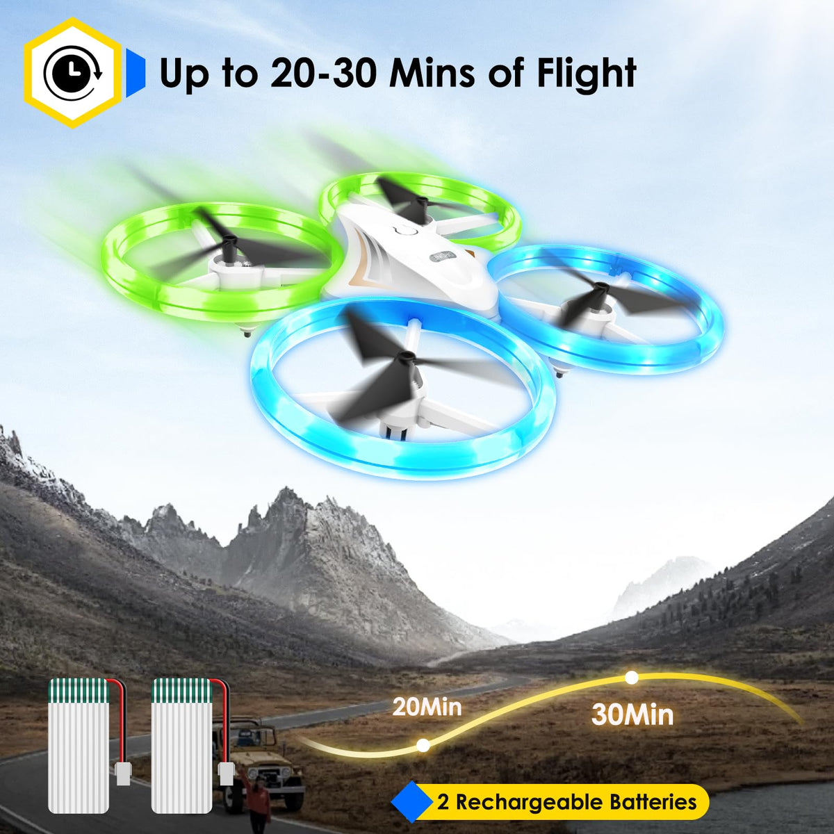 Halivita one-button takeoff simplifies starting flights for beginners.