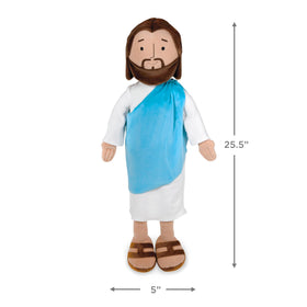 Hallmark Big My Friend Jesus plush soft boa fabric for gentle hugs.
