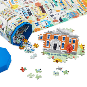 Hallmark Gilmore Girls Stars Hollow map puzzle featuring Luke's Diner for cozy family evenings.