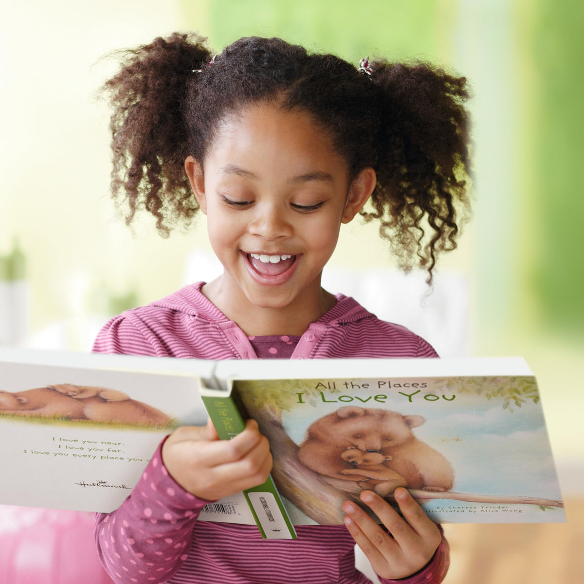 Hallmark recordable book child reading scene for personal messages