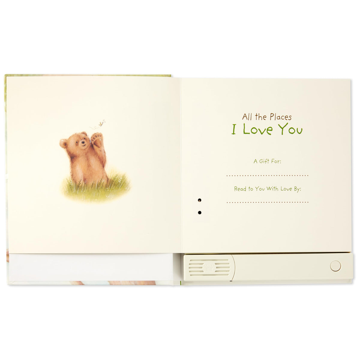 Hallmark recordable book dimensions 8.63 by 10 inches display size