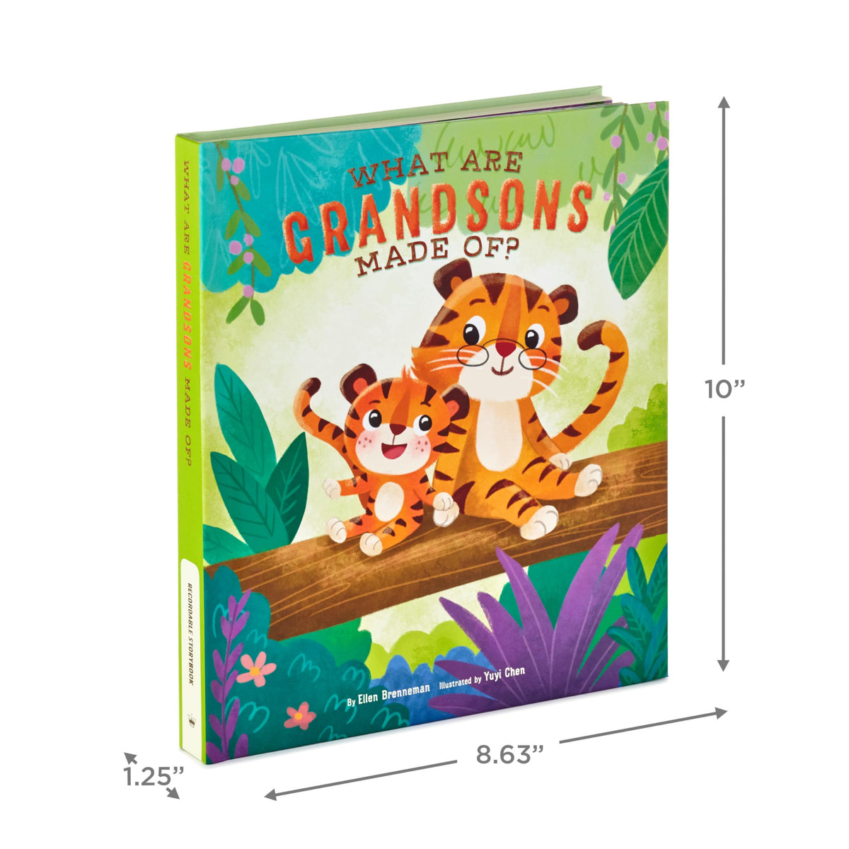 Hallmark recordable book illustrations featuring two tigers, engaging visuals for kids.