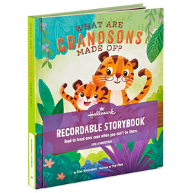 Hallmark recordable book with Voice Save Technology for personal messages.