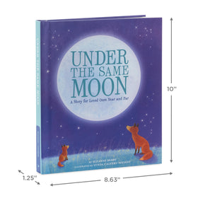 Hallmark Under The Same Moon Recordable Storybook open to vivid artwork and recording option.