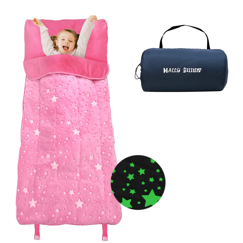 Hallo Bunny glow-stars sleeping bag lights up bedtime magic for kids