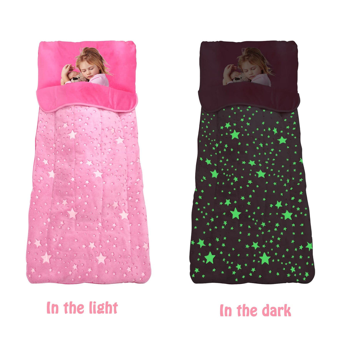 Hallo Bunny sleeping bag with pillow for convenient sleepovers