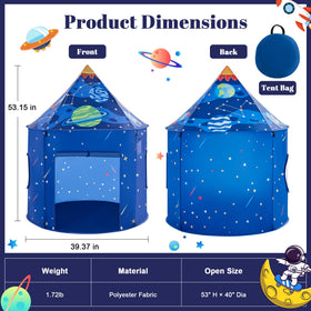 Hallo Deer Rocket Ship Tent folded frame folds flat for storage.