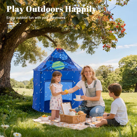 Hallo Deer Rocket Ship Tent interior supports imaginative play for kids.