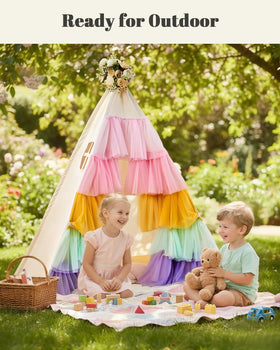 HalloDeer tepee tent assembly kit includes everything for simple DIY setup.