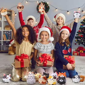 Halloscume 18-pack mini plush animals, safe decor for shelves and trees.