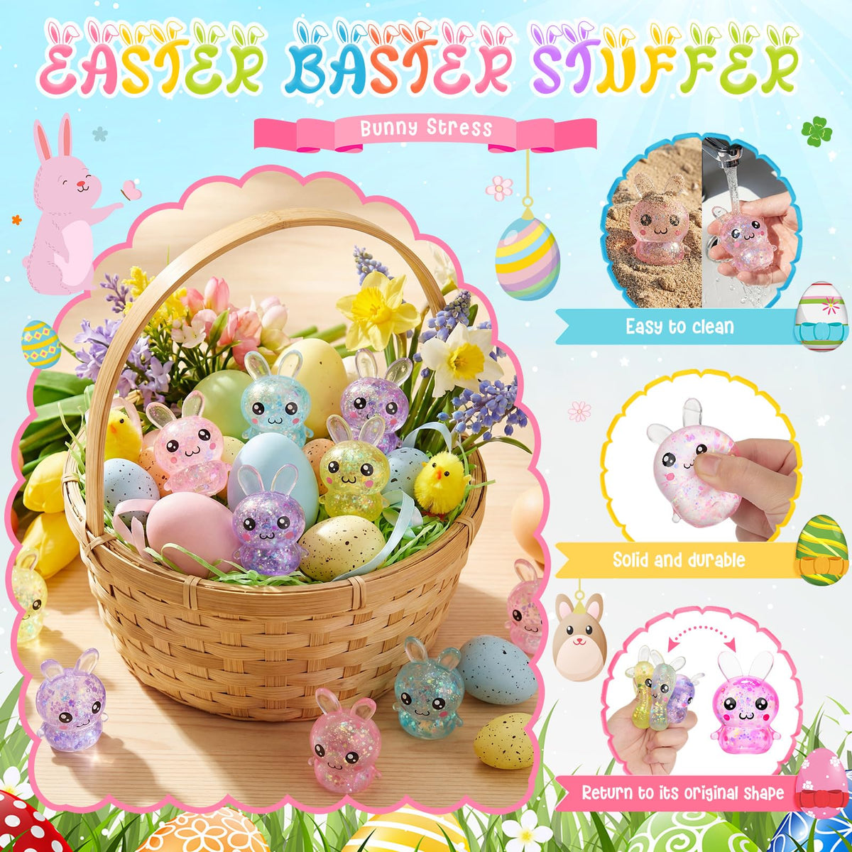 Halloscume bunny cubes purple sequin closeup showcases vibrant color and squishy texture.