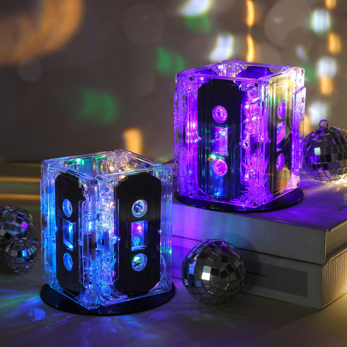 Halloscume cassette tape buckets function as candy or flower receptacles