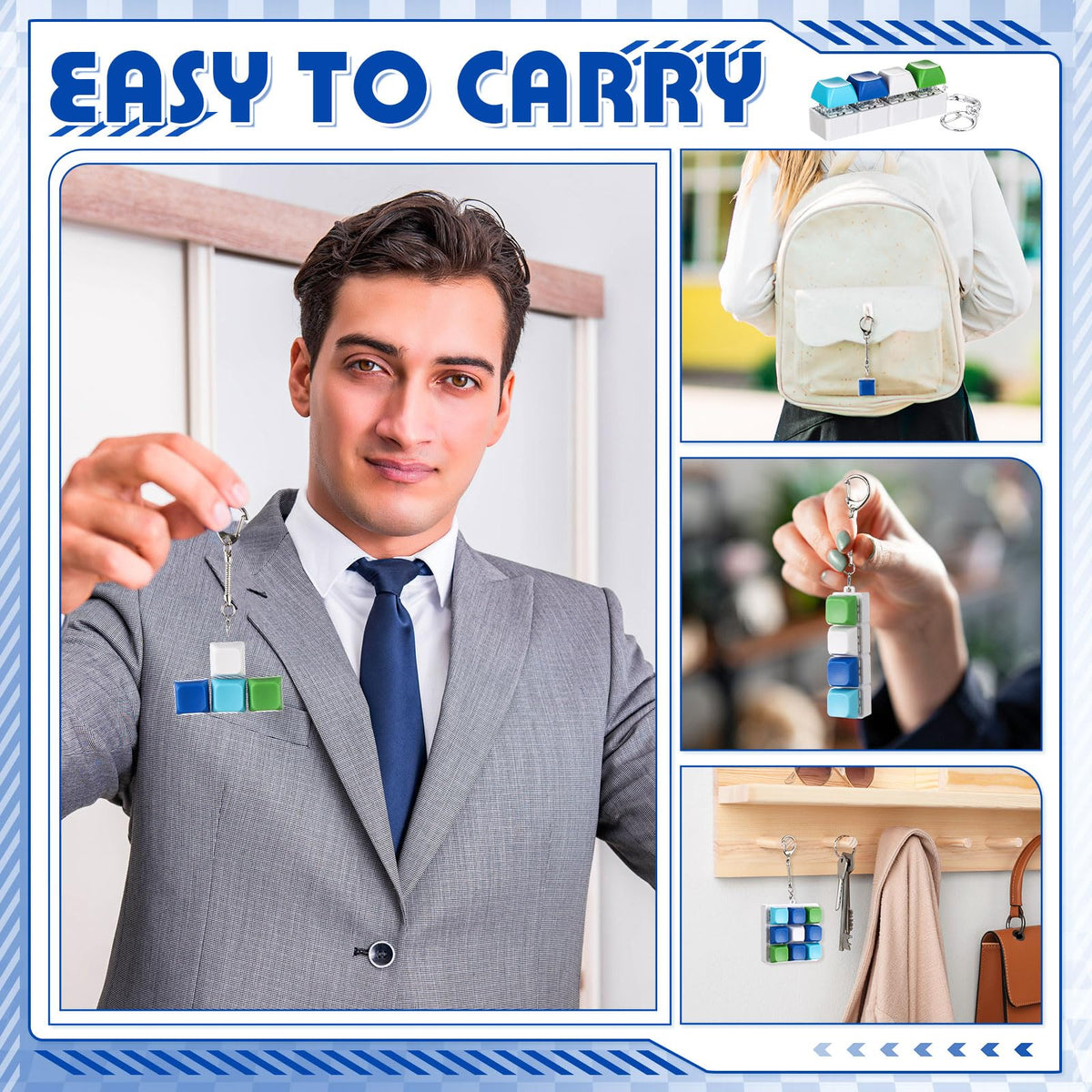 Halloscume compact desk toy designed for easy carry
