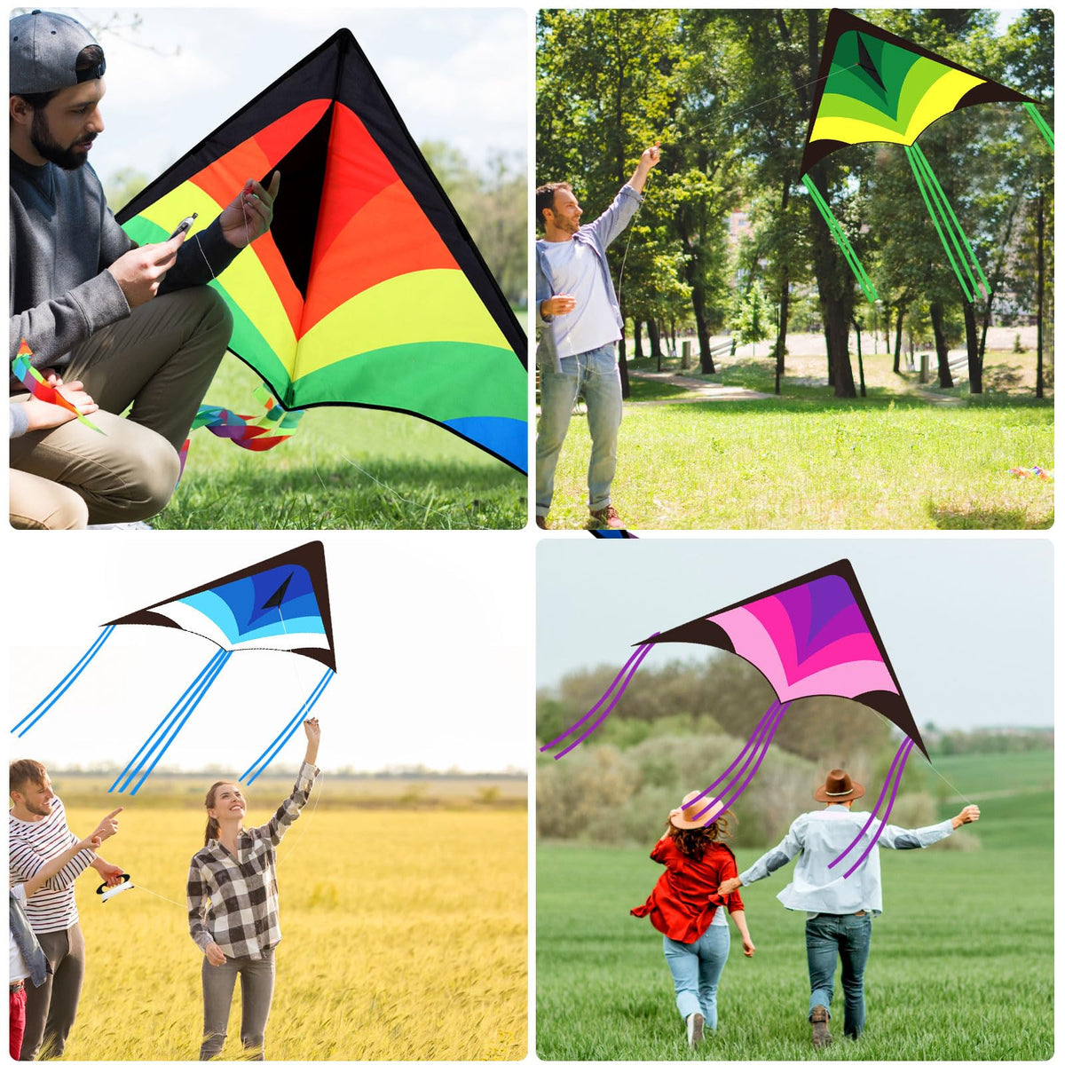 Halloscume delta kite featuring 328 ft line for long, relaxed flights.