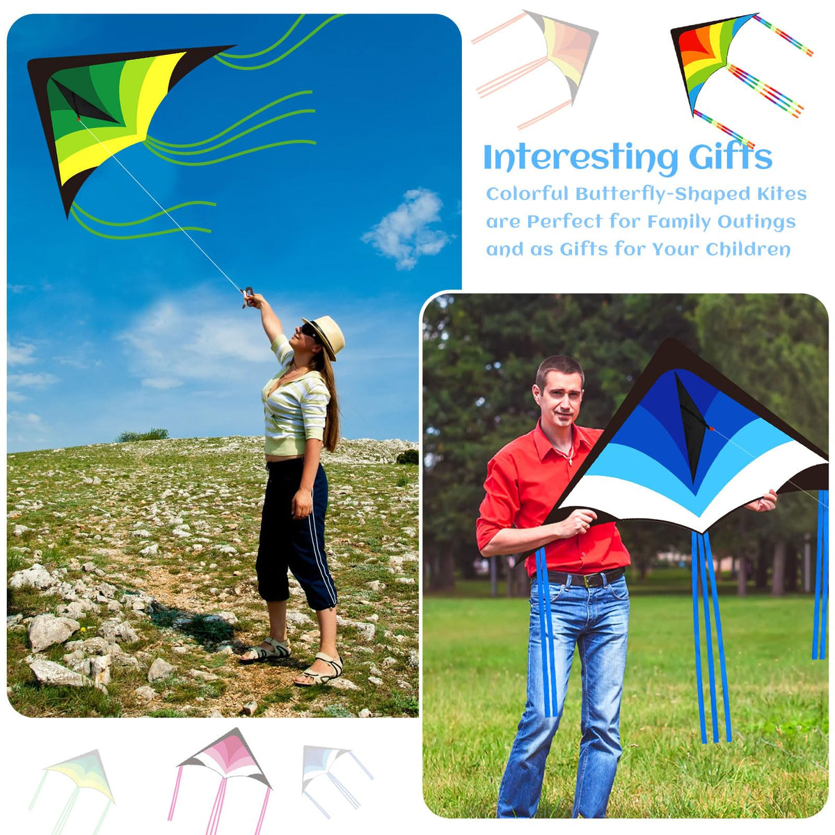 Halloscume six-pack delta kites ideal for shared family activities.