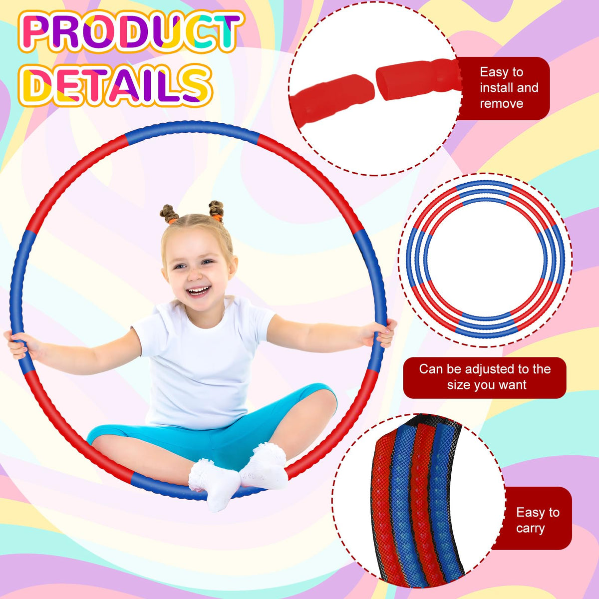 Halloscume detachable hoops with secure clamps enable quick reconfiguration
