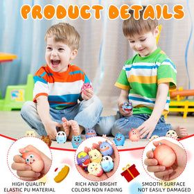 Halloscume donut-style squishies closeup shows bright textures and squeeze action.