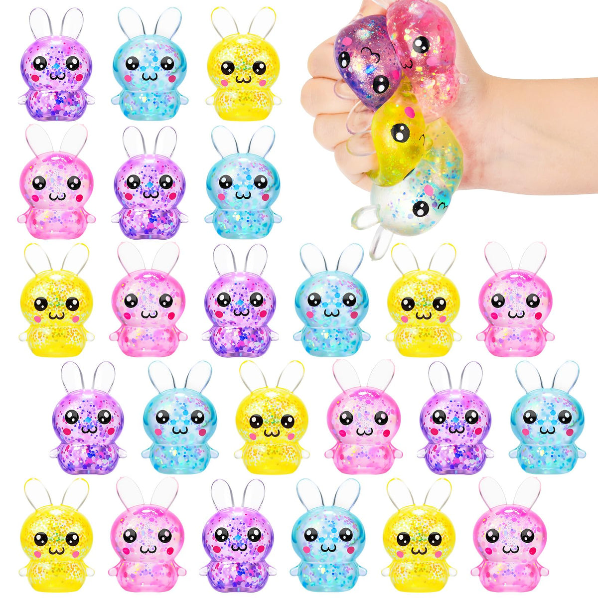 Halloscume Easter Bunny Cubes 24-pack for festive gifting and stress relief.