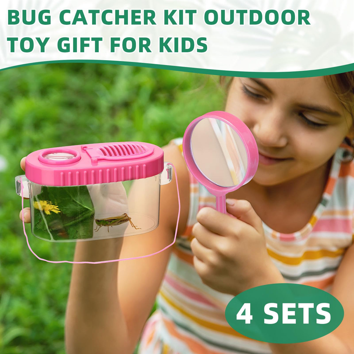 Kids exploring outdoors with Halloscume kit