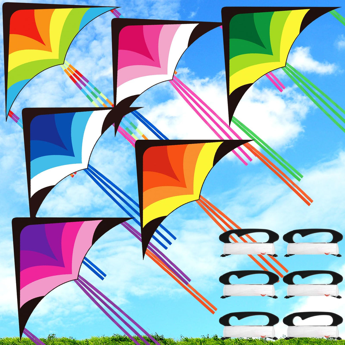 Halloscume large delta kite with beginner-friendly setup for easy outdoor fun.