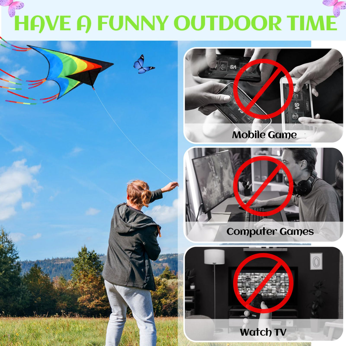 Halloscume large delta kite six pack ready on a field for flying.