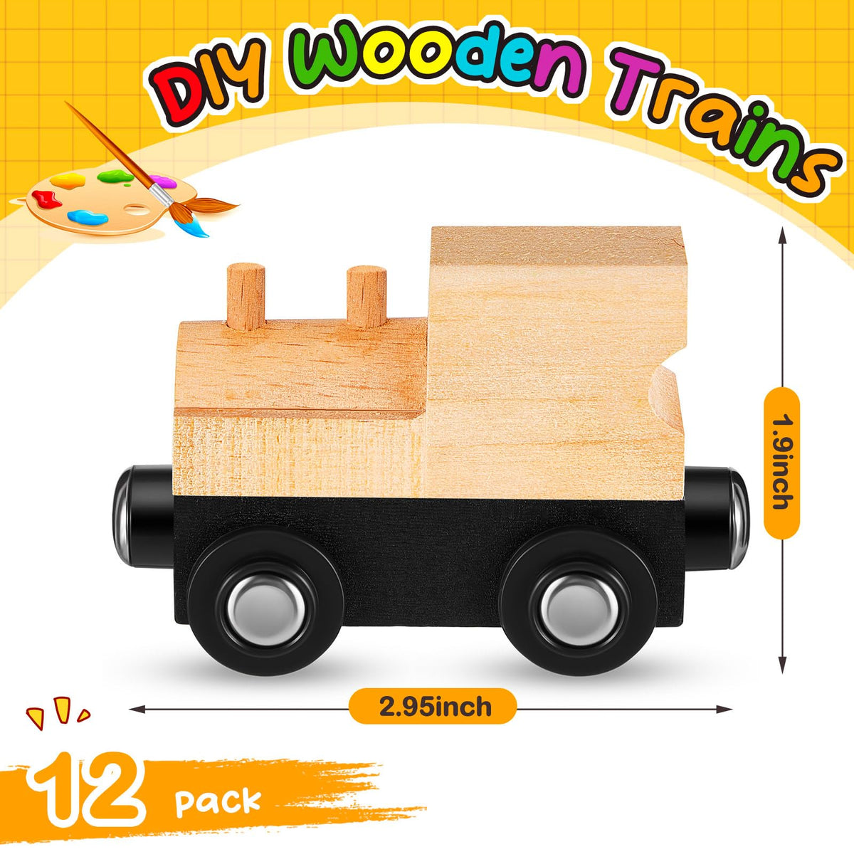 Halloscume magnetic wooden train cars enabling easy linking and creative play.